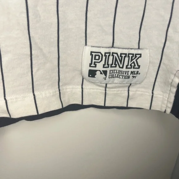 PINK Victoria's Secret Kids Nationals Striped Shirt - Black and White - Picture 2 of 6